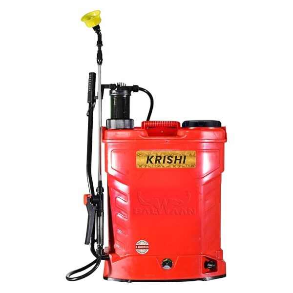 BALWAAN Krishi BS-21 Battery and Manual 2 in 1 Knapsack Sprayer 12 Volts x 8 Ampere | 18 litres Tank Capacity | High Pressure Sprayer | Suitable for Spraying